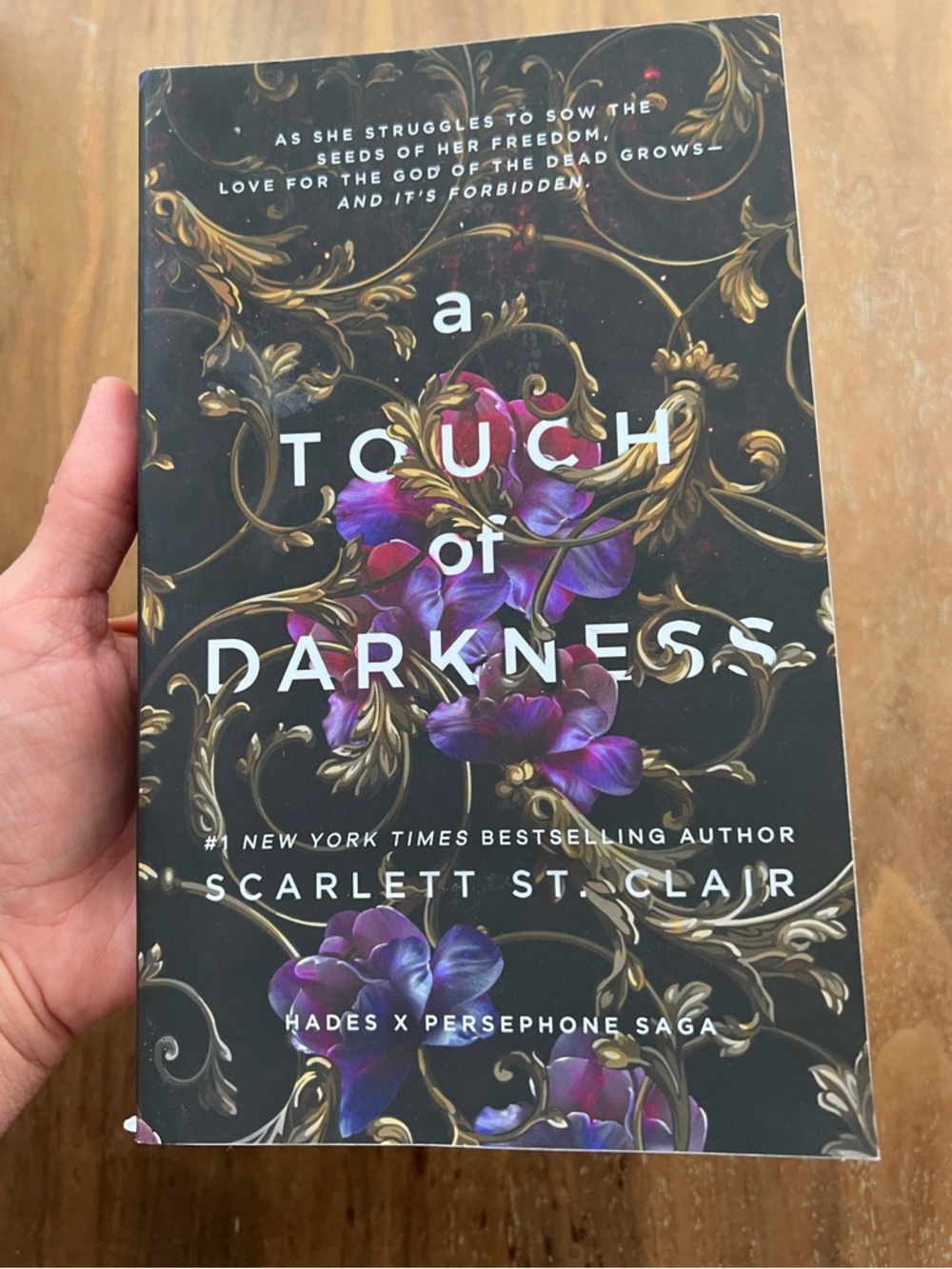 A Touch of Darkness by Scarlett St. Clair - Dark Floral Paperback